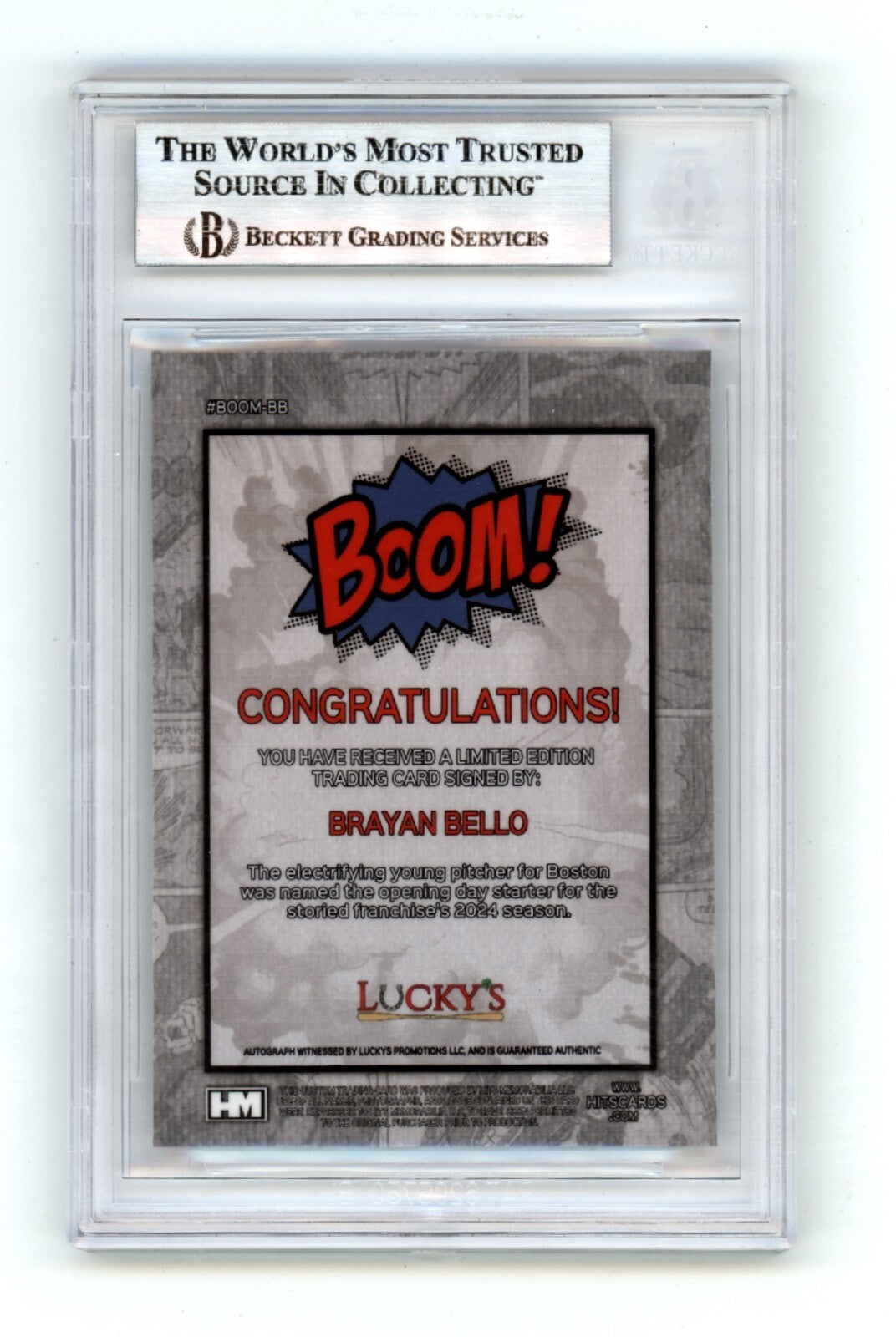 Brayan Bello 2024 Hits Memorabilia BOOM Silver Signed BGS BAS Auto Red Sox