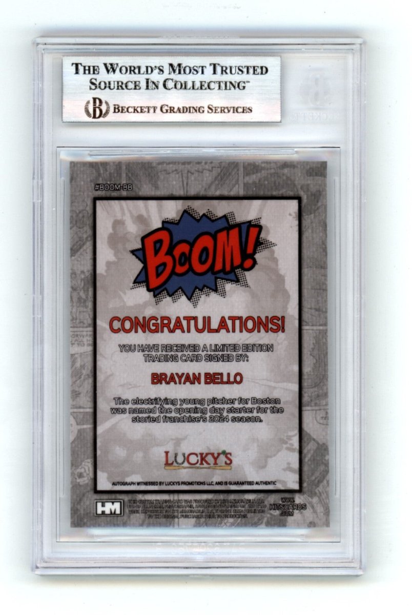 Brayan Bello 2024 Hits Memorabilia BOOM Silver Signed BGS BAS Auto Red Sox