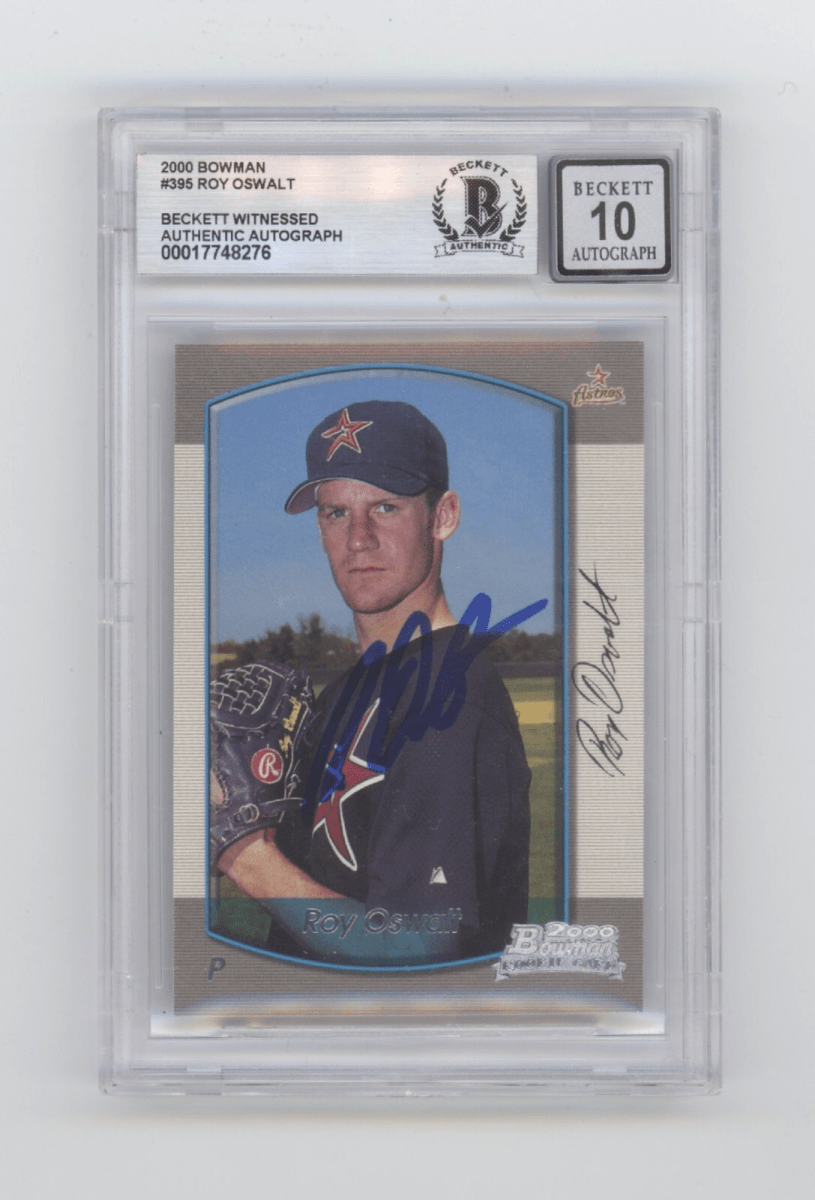 Roy Oswalt 2000 Bowman #395 RC Signed Beckett BGS 10 Auto Houston Astros