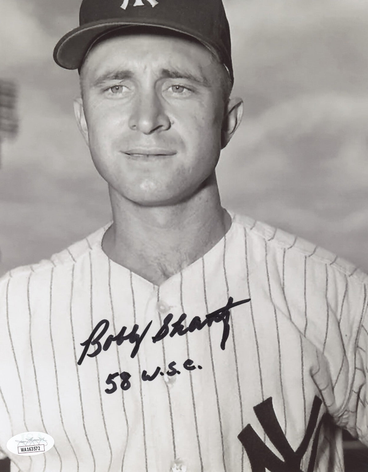 Bobby Shantz Signed New York Yankees 8x10 Photo w/ 58 WSC JSA COA #3