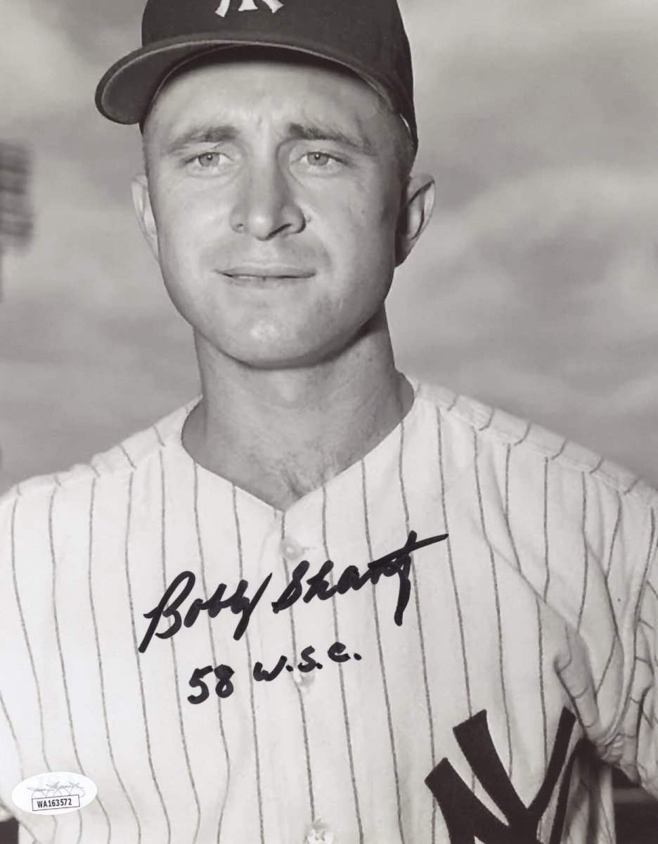 Bobby Shantz Signed New York Yankees 8x10 Photo w/ 58 WSC JSA COA #3