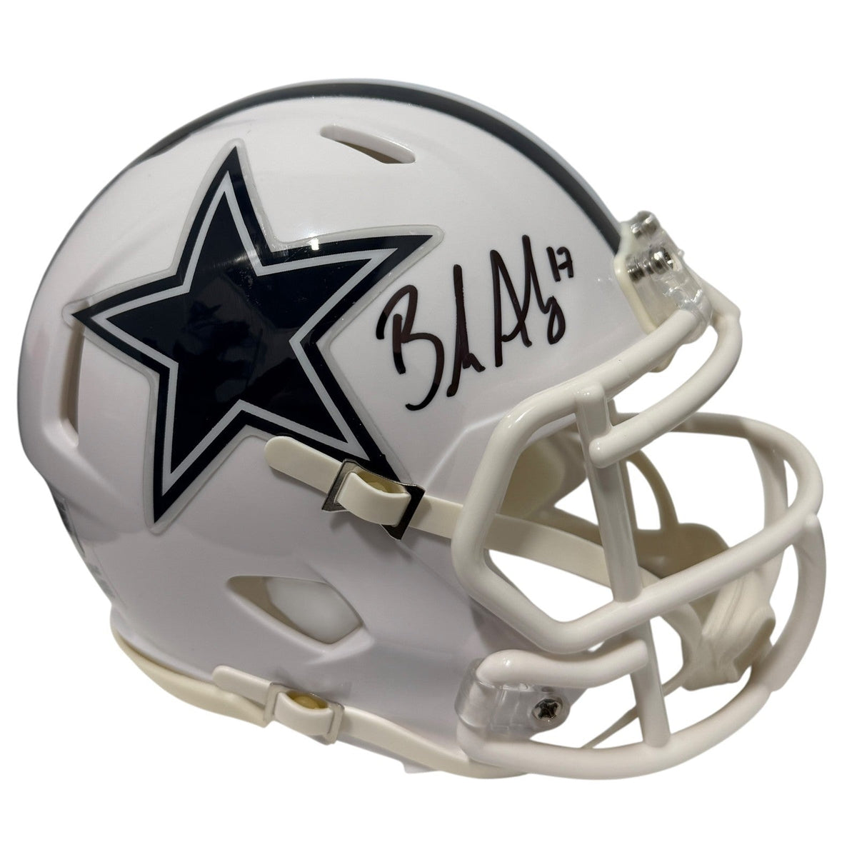 Brandon Aubrey Signed Dallas Cowboys Alt White Mini Helmet Beckett Wit. BAS COA