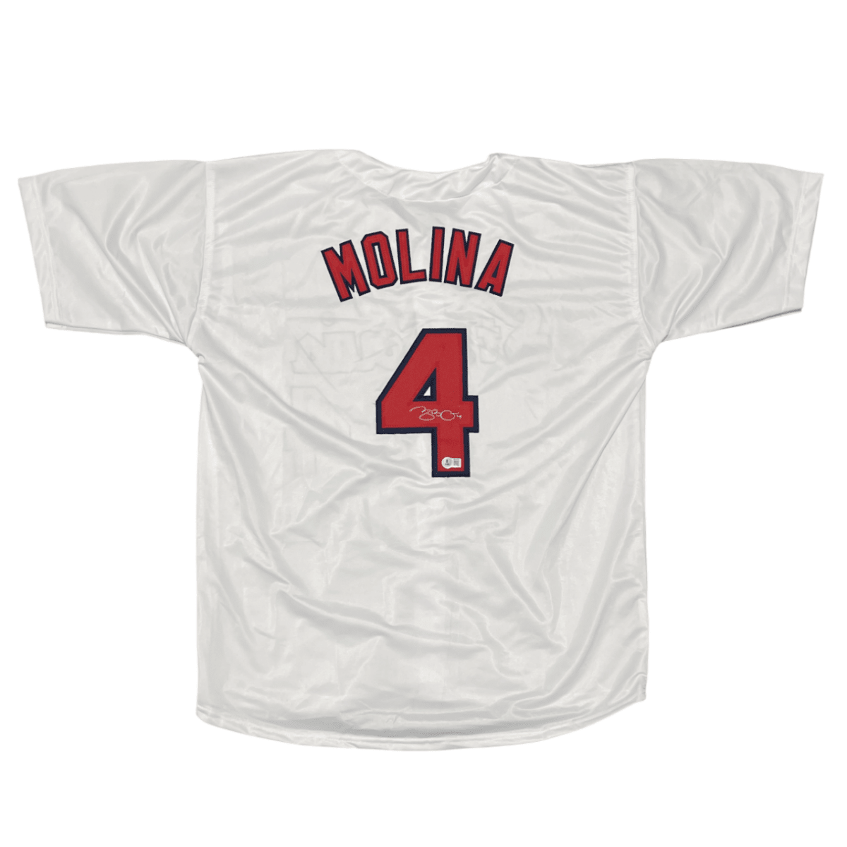 Yadier Molina Signed St Louis Cardinals Custom Jersey Beckett Witness BAS COA