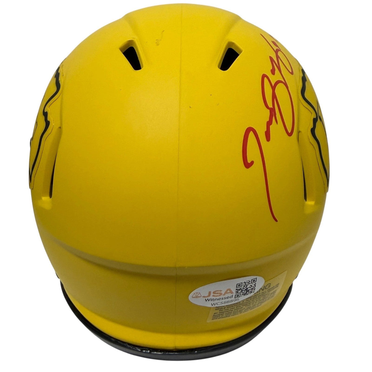 Tamba Hali Signed Kansas City Chiefs Rave Mini Helmet JSA Witness COA