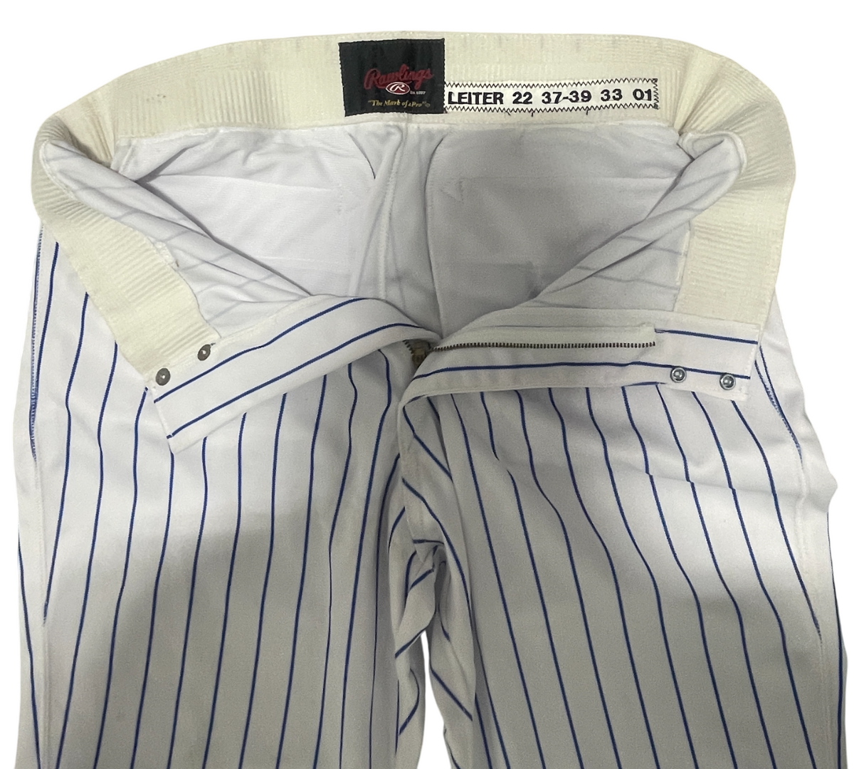 Al Leiter UNSIGNED 2001 New York Mets Game Used White Pinstripe Baseball Pants