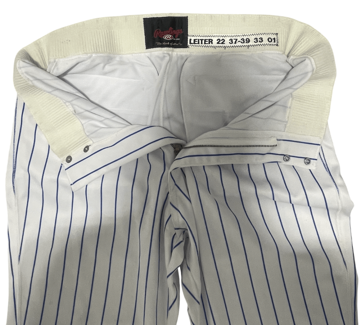 Al Leiter UNSIGNED 2001 New York Mets Game Used White Pinstripe Baseball Pants