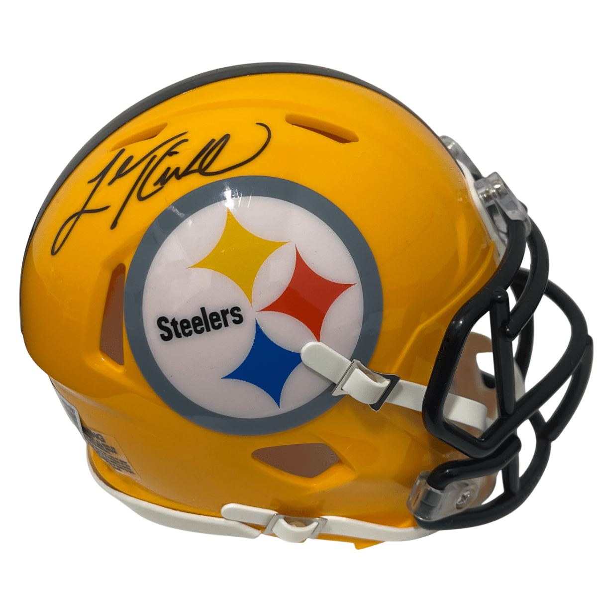 Levon Kirkland Signed Steelers Gold 75th Ann Mini Helmet Beckett W BAS COA