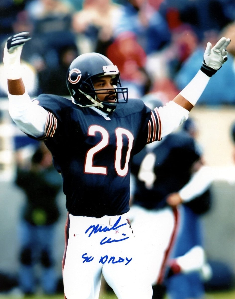 Mark Carrier Signed Autographed Chicago Bears 8x10 Photo w/ 90 DROY LSCM COA