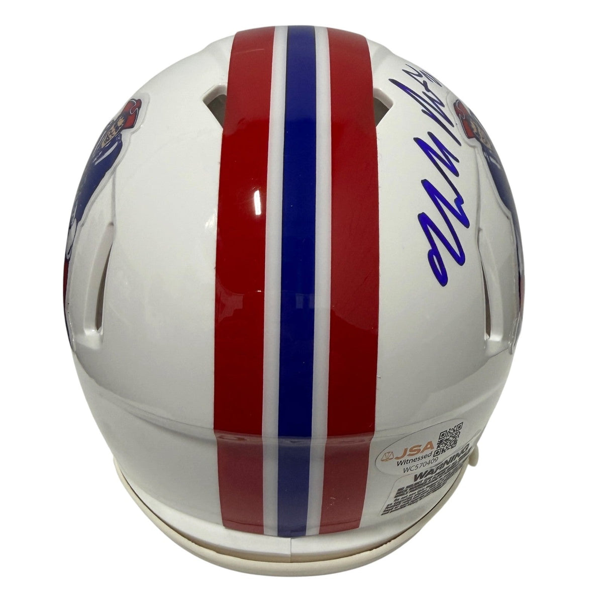 Malcolm Butler Signed New England Patriots TB Mini Helmet JSA Witness COA