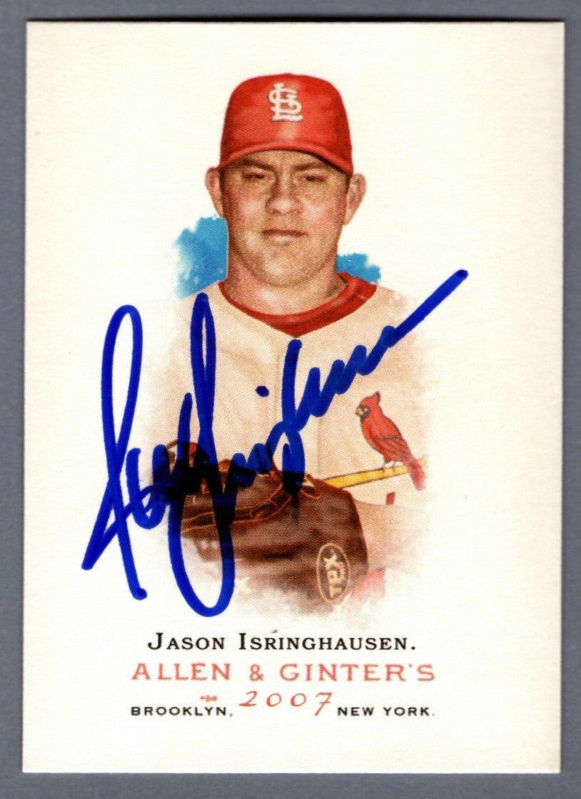 Jason Isringhausen Signed Autographed 2007 Topps Allen &amp; Ginter #137 LSCM COA
