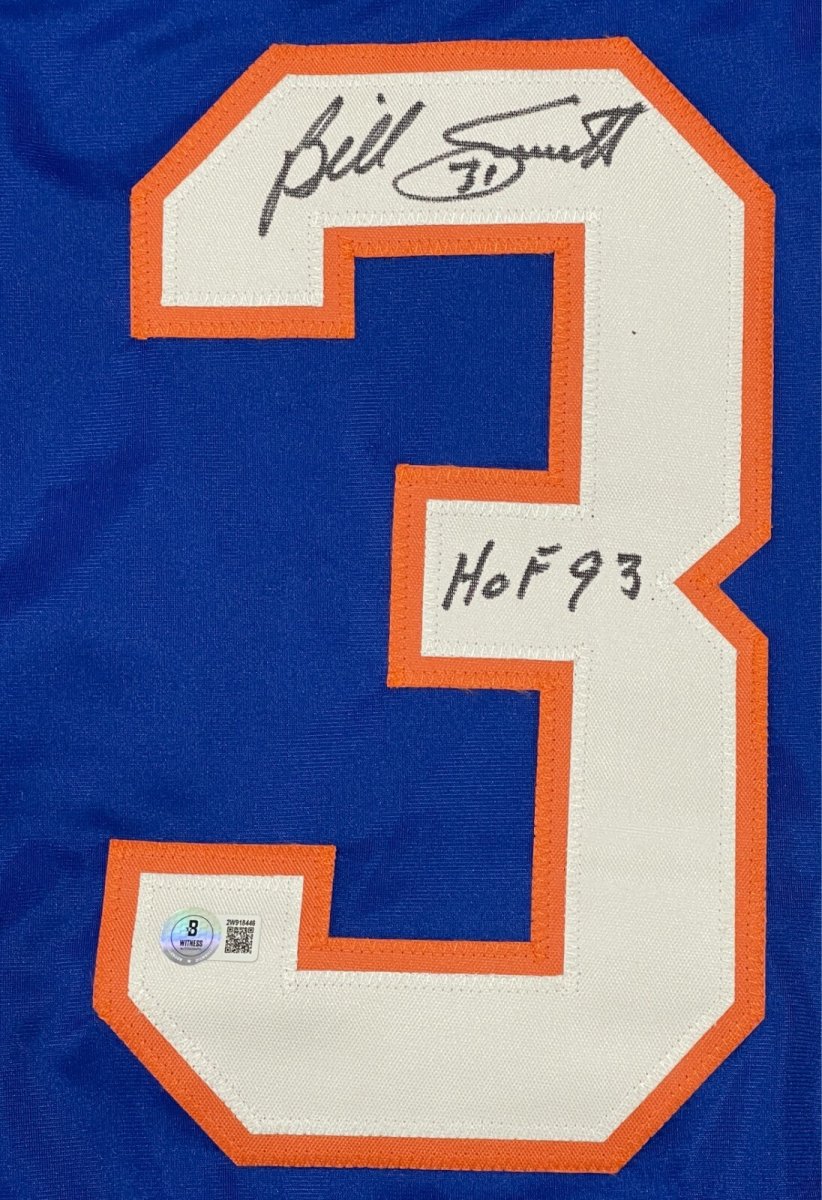 Billy Smith Signed New York Islanders Custom Jersey w/ HOF 93 Beckett W BAS COA