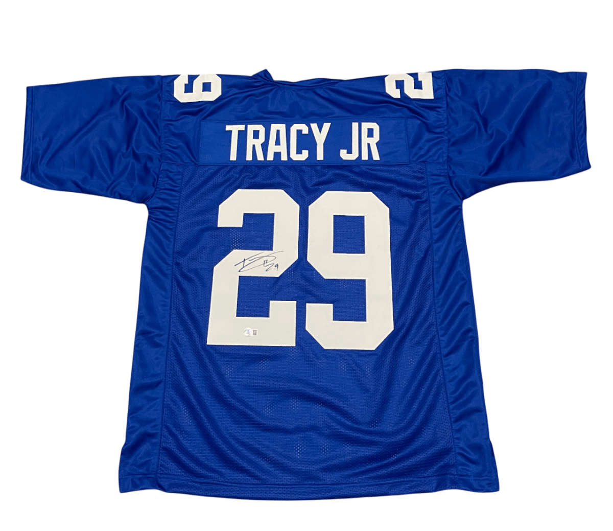 Tyrone Tracy Jr Signed New York Giants Custom Jersey Beckett Witness BAS COA