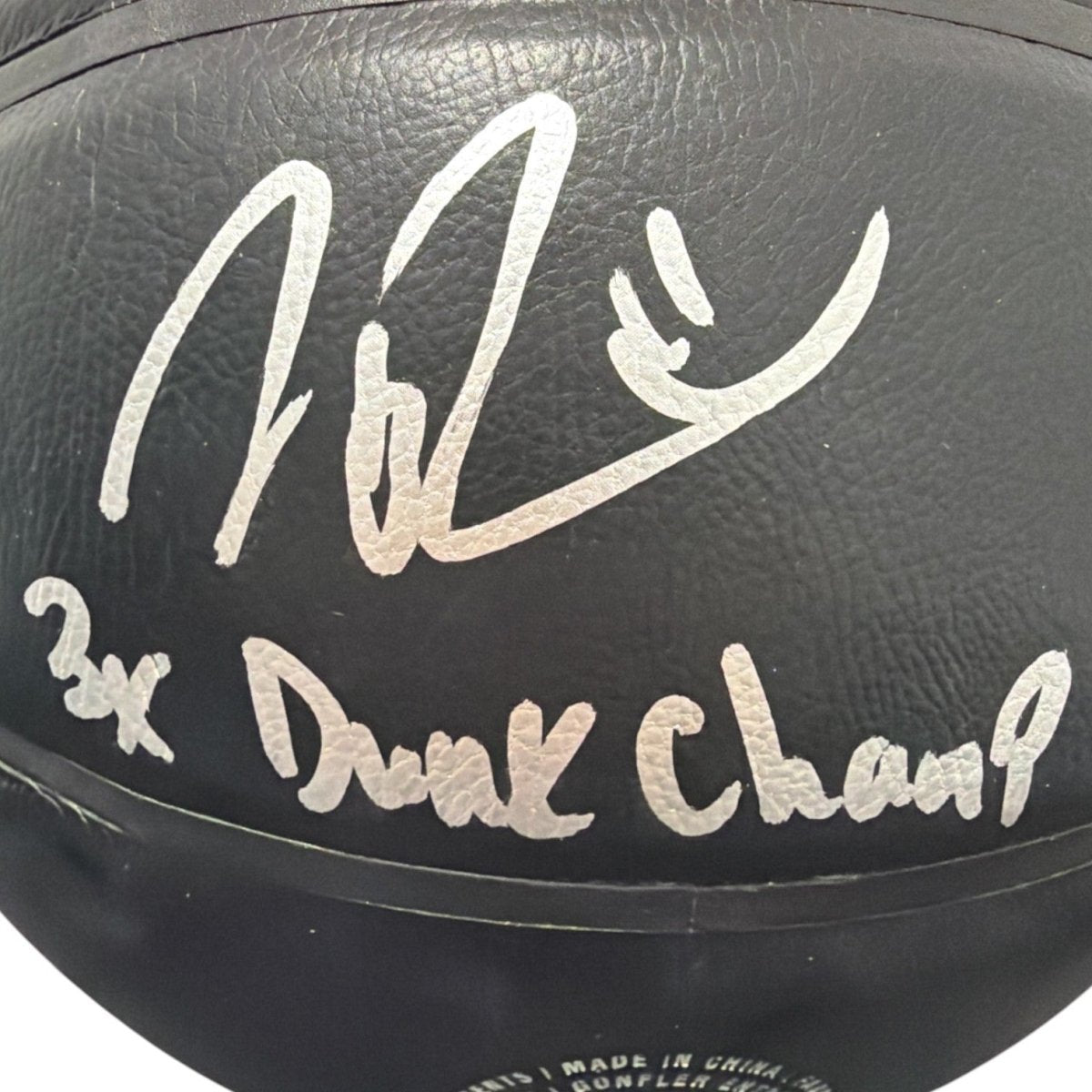 Nate Robinson Signed Knicks Premier Black Basketball w/ 3x Dunk Champ JSA W COA