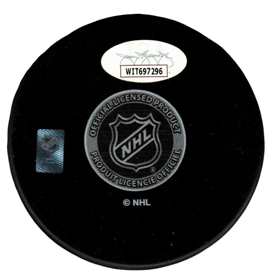 Dennis Potvin Signed Autographed New York Islanders Logo Puck JSA COA