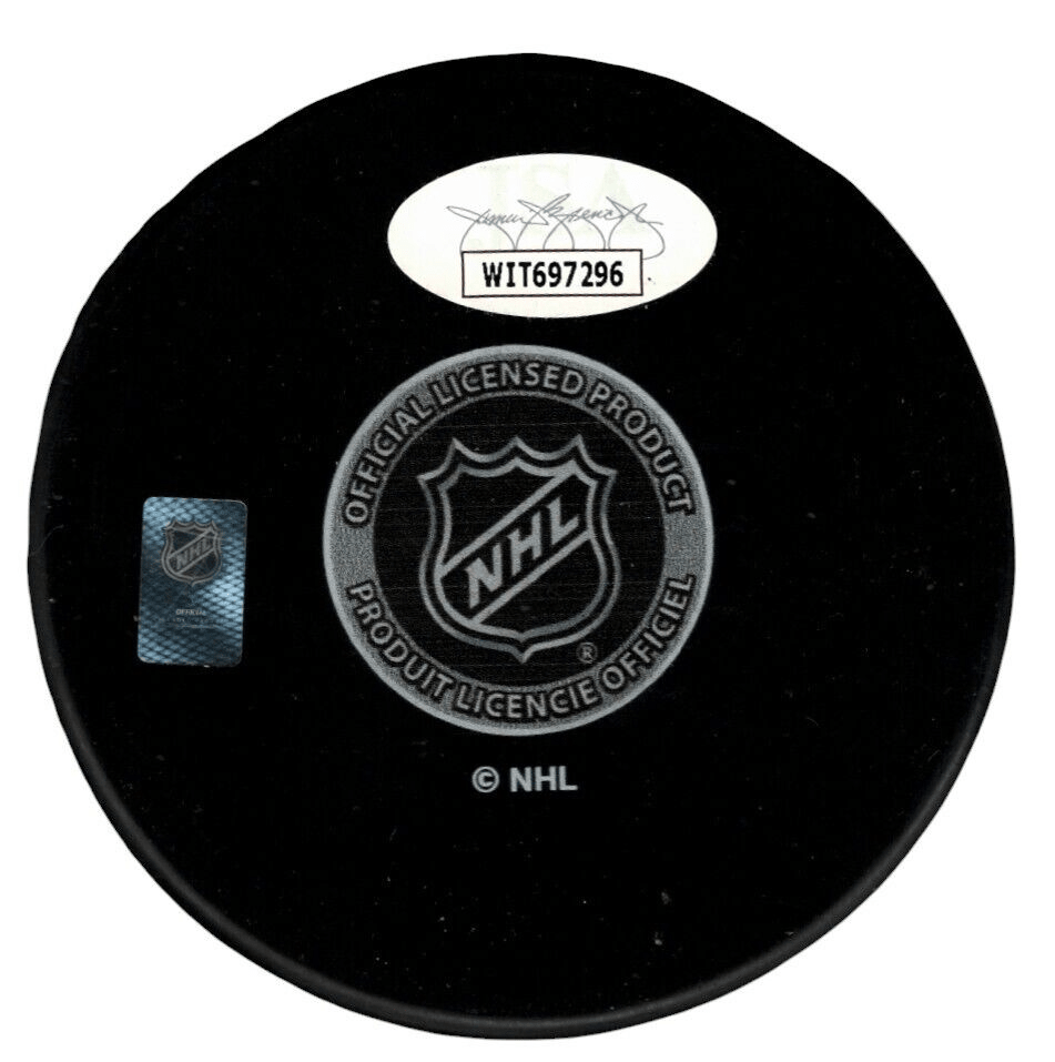 Dennis Potvin Signed Autographed New York Islanders Logo Puck JSA COA