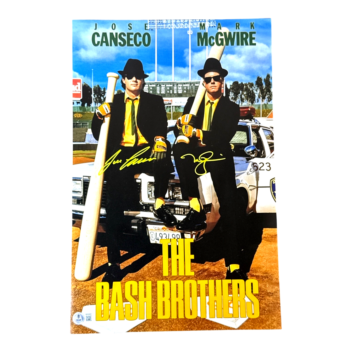 McGwire Canseco Dual Signed Athletics 11x17 Photo Bash Brothers Beckett BAS COA