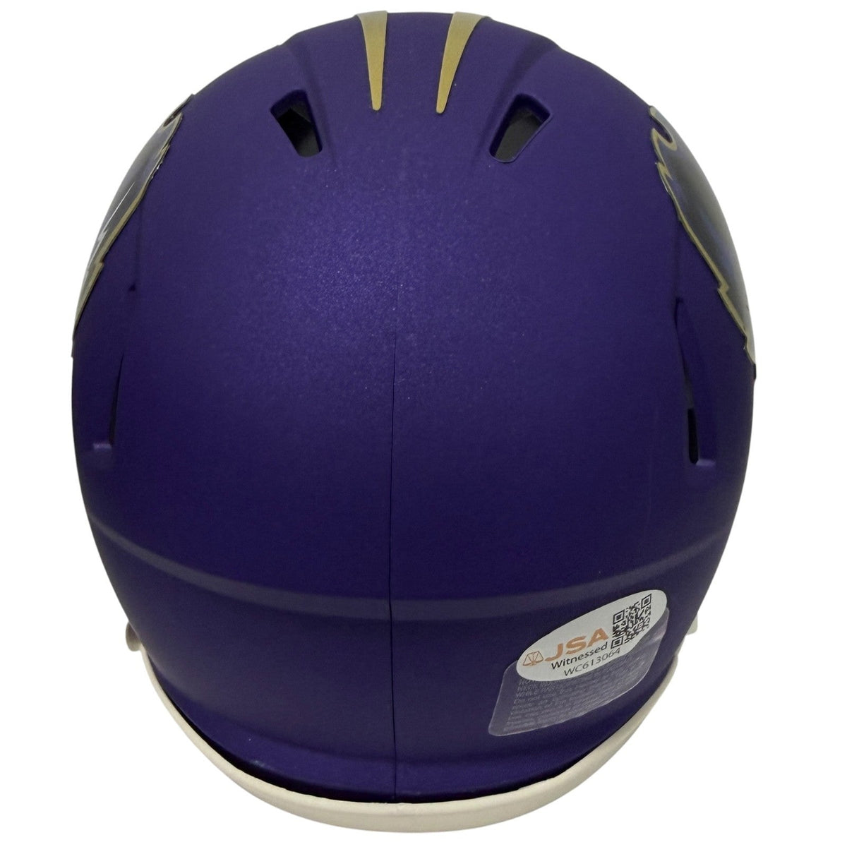 Jamal Lewis Signed Baltimore Ravens Alt Purple Mini Helmet JSA Witness COA