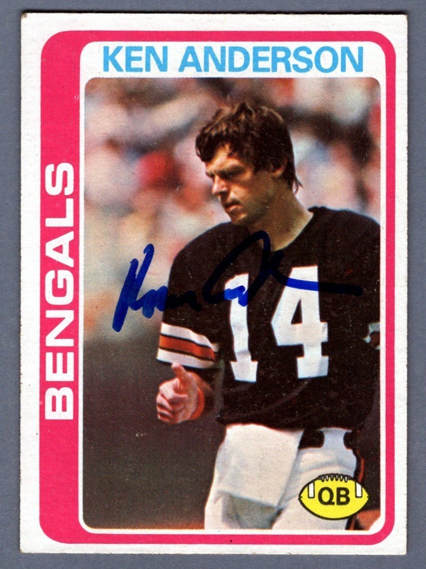 Ken Anderson Signed Autographed 1978 Topps #205 LSCM COA Cincinnati Bengals