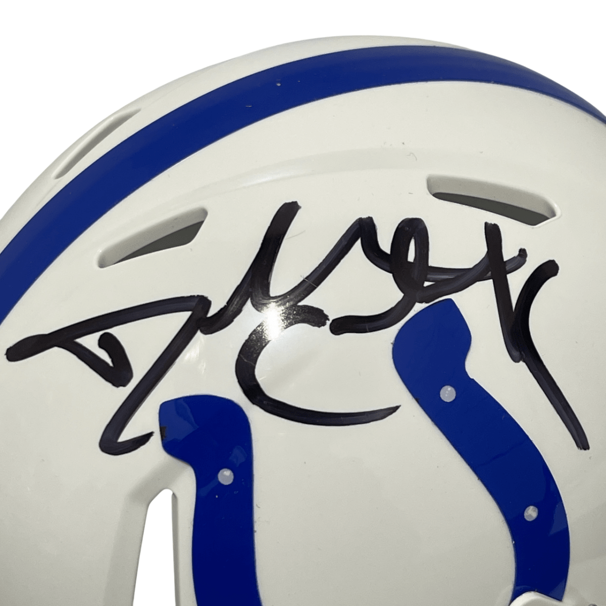 Dallas Clark Signed Indianapolis Colts TB Mini Helmet Beckett Witness BAS COA