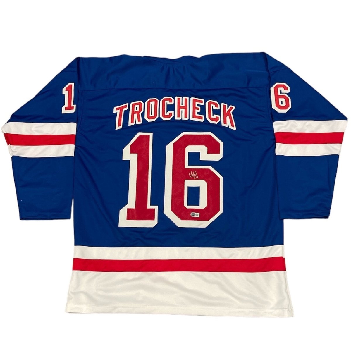 Vincent Trocheck Signed New York Rangers Custom Jersey Beckett Witness BAS COA