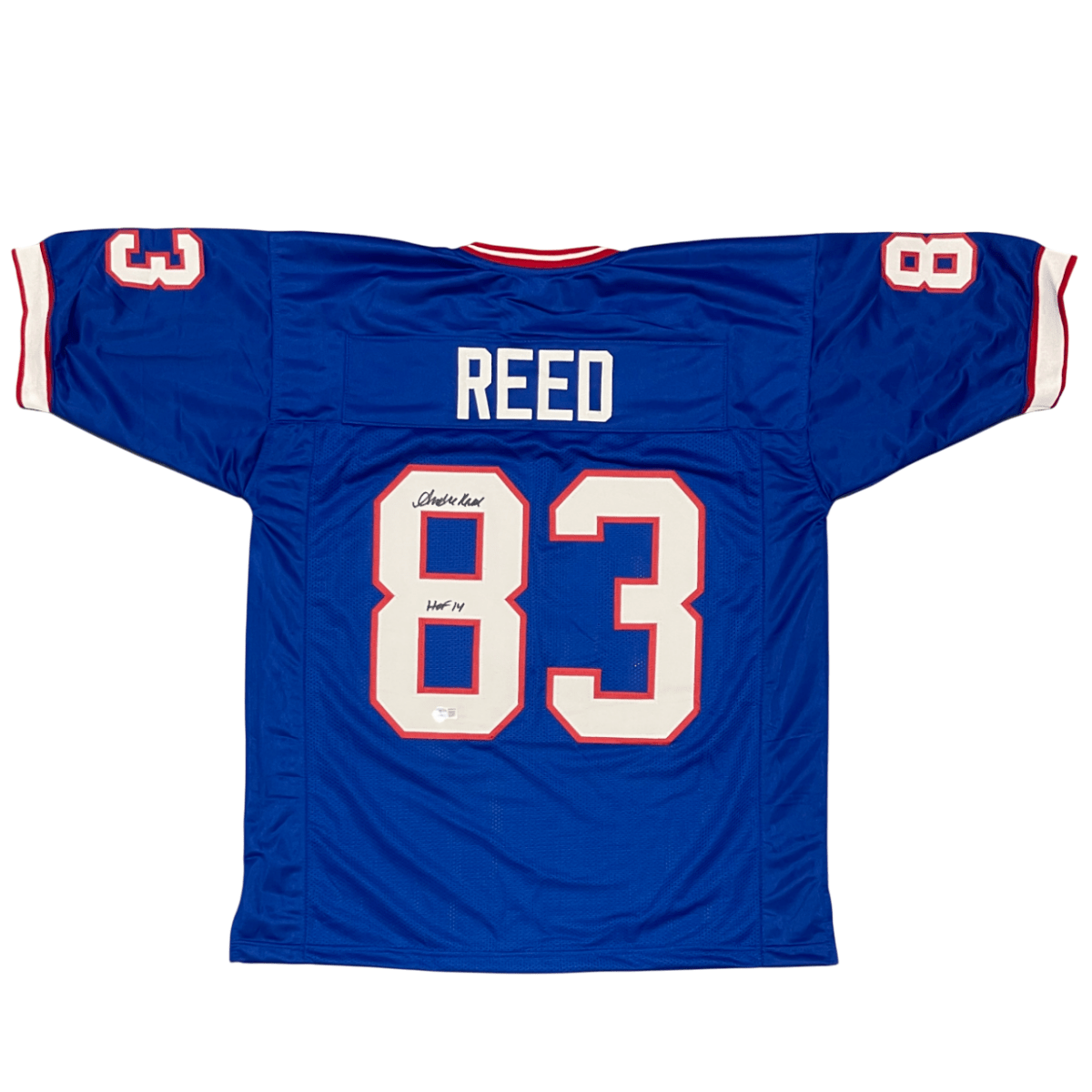 Andre Reed Signed Buffalo Bills Custom Jersey w/ HOF 14 Beckett Witness BAS COA