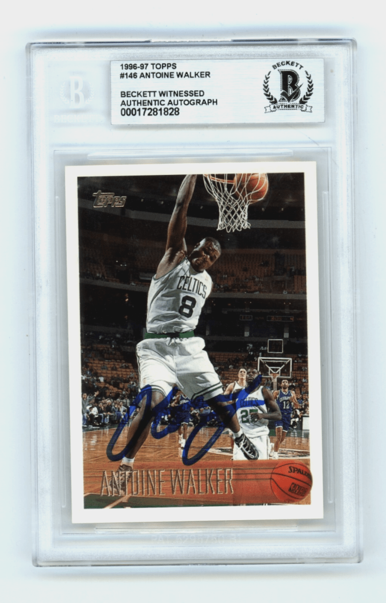 Antoine Walker 1996-97 Topps #146 Rookie RC Signed Beckett BGS BAS Auto Celtics