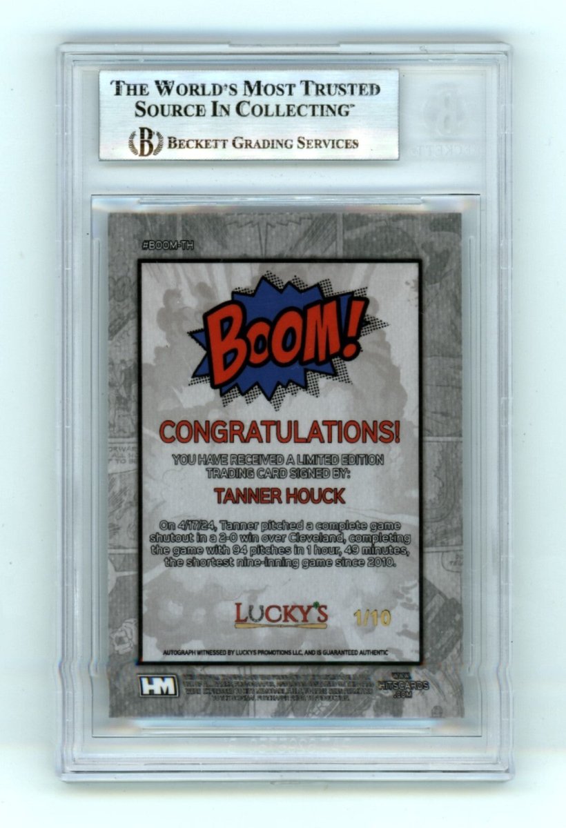 Tanner Houck 2024 Hits Memorabilia BOOM Silver #/10 Signed BGS BAS Auto Red Sox