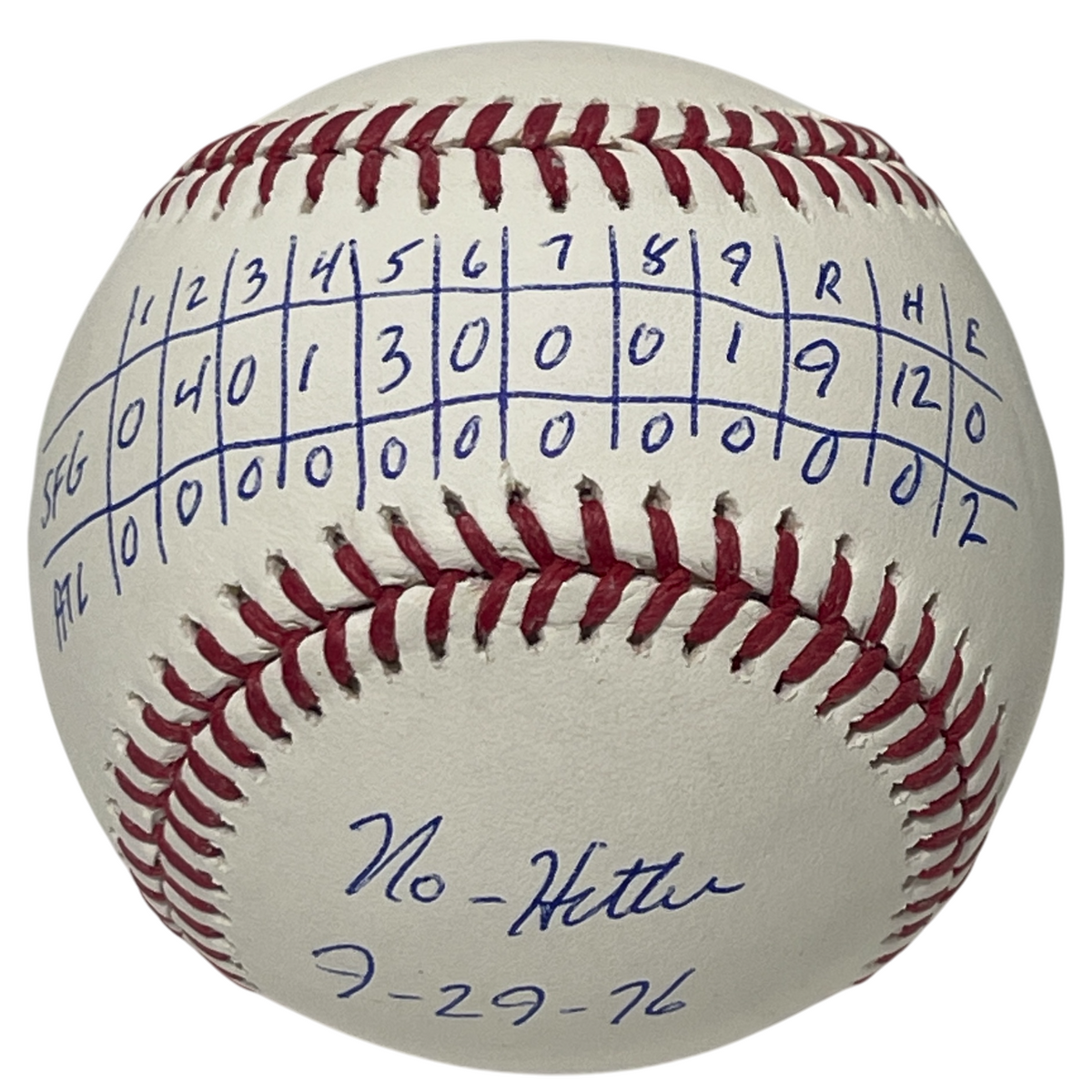 John Montefusco Signed ROMLB Baseball w/ No Hitter Line Score PSA COA