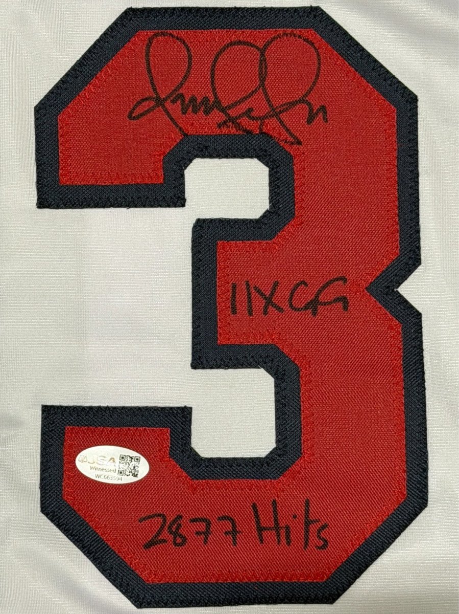 Omar Vizquel Signed Cleveland Indians Custom Jersey w/ 2 x Insc JSA Witness COA