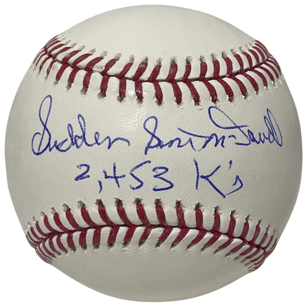 Sam McDowell Signed ROMLB Baseball w/ Sudden 2453 K Beckett Witness BAS COA