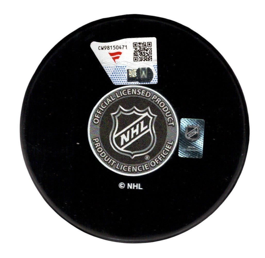 Quinn Hughes Signed Vancouver Canucks Logo Puck w/ 2024 Norris Insc Fanatics COA