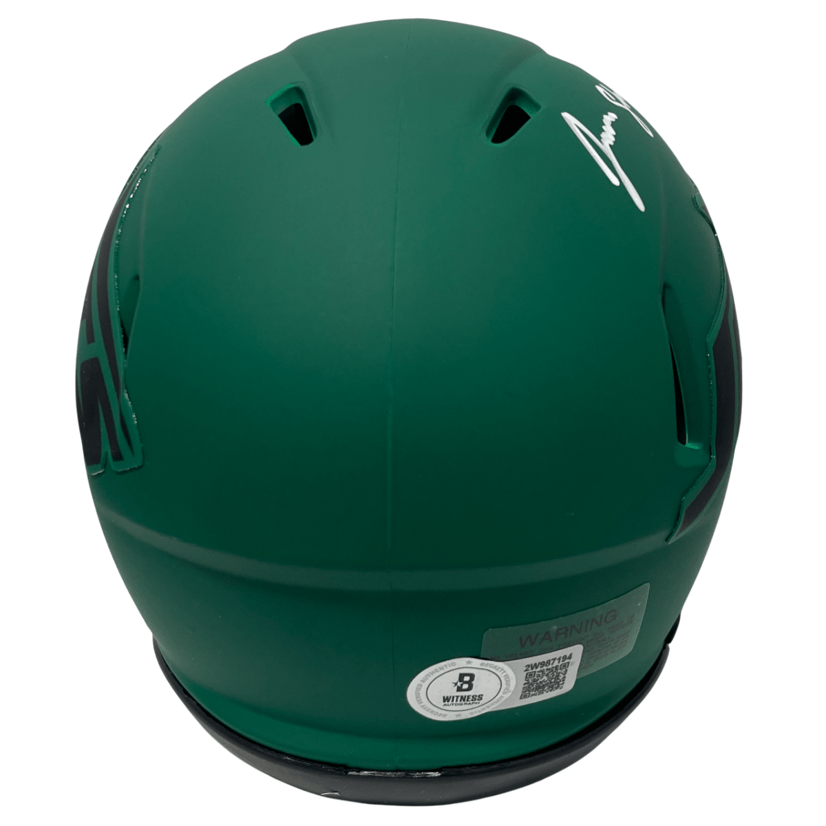 Jamien Sherwood Signed New York Jets Rave Mini Helmet Beckett Witness BAS COA