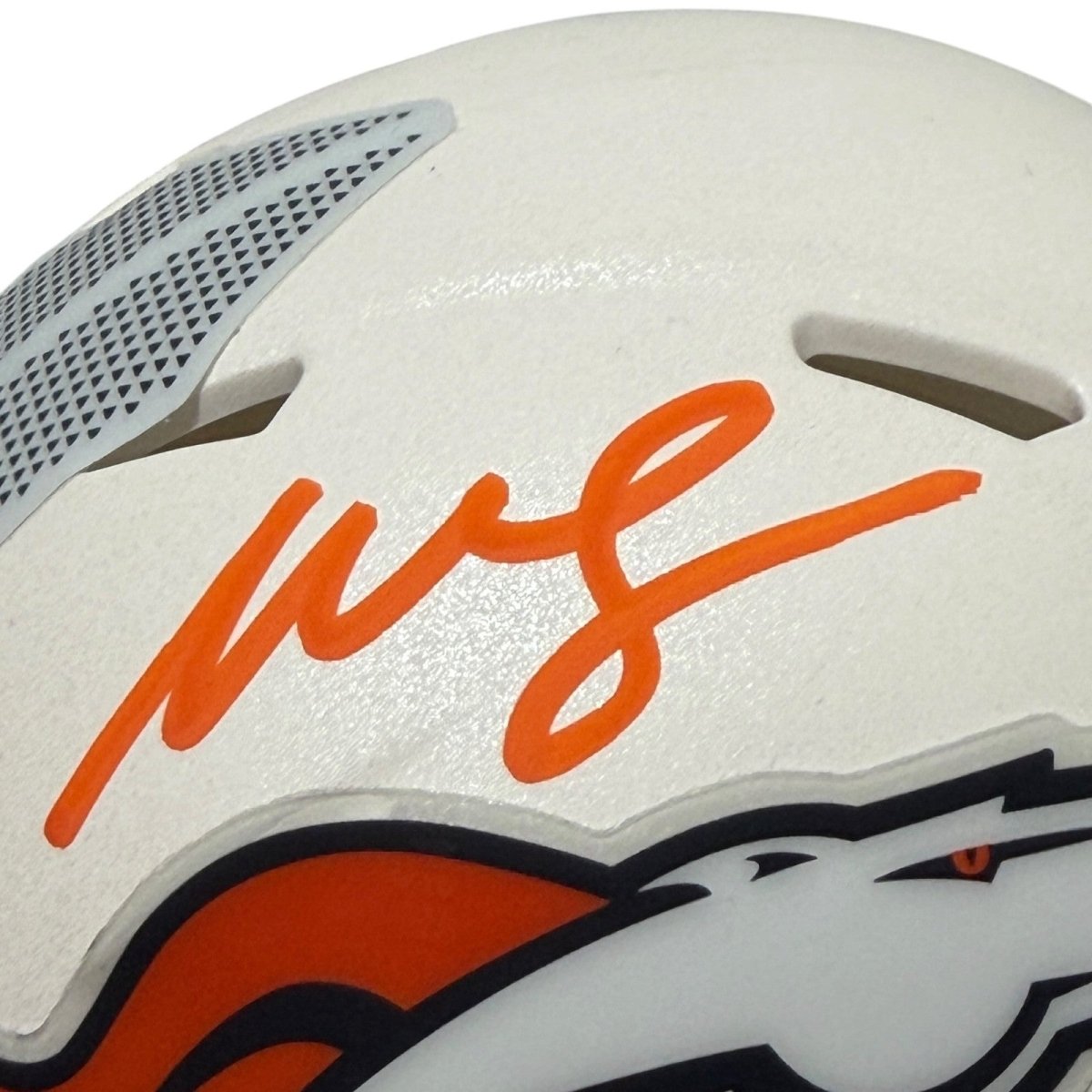 Willis McGahee Signed Denver Broncos Alt White Mini Helmet JSA Wit. COA