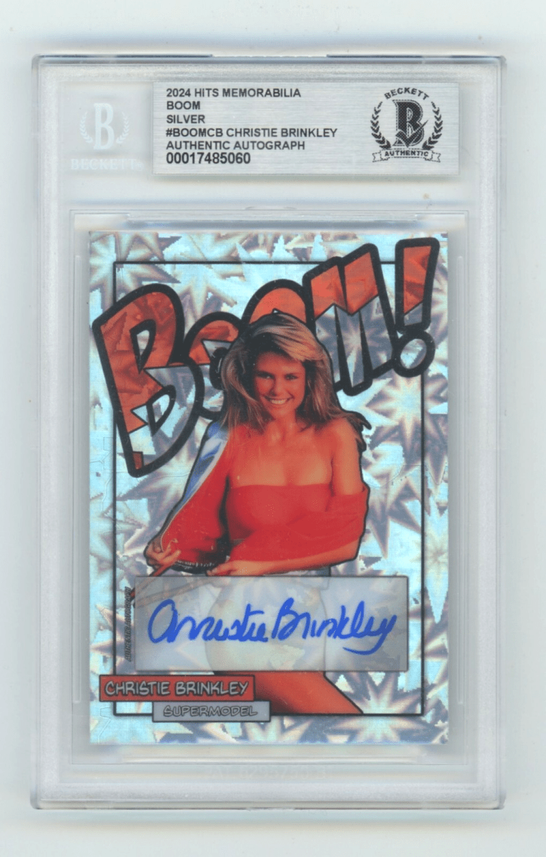 Christie Brinkley 2024 Hits Memorabilia BOOM Silver /10 Signed BGS BAS Auto