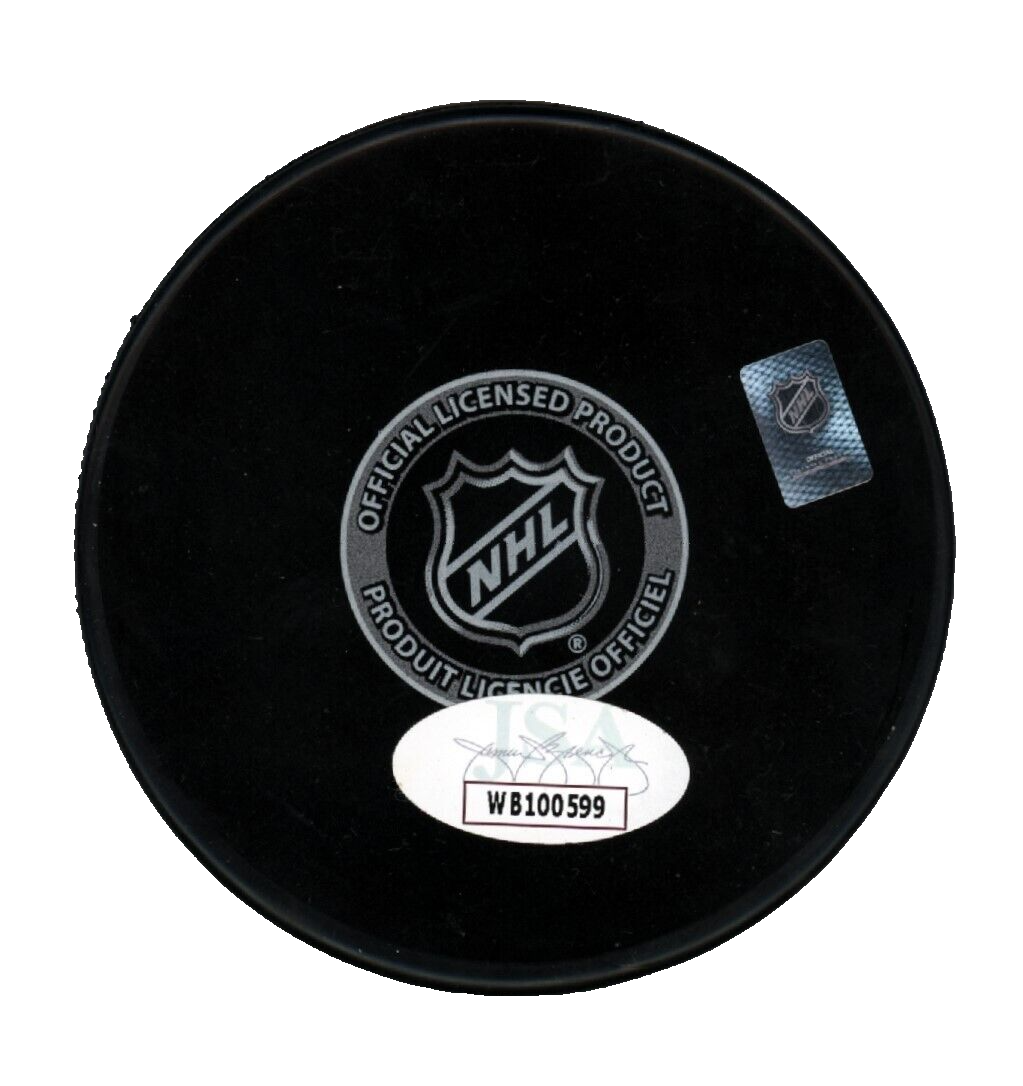 Brett Hull Signed Autographed St Louis Blues Logo  Puck JSA COA