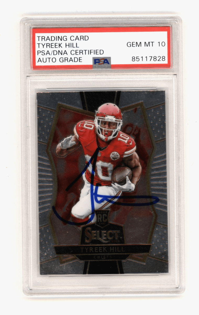 Tyreek Hill 2016 Panini Select #170 Premier Rookie RC Signed 10 Auto PSA DNA