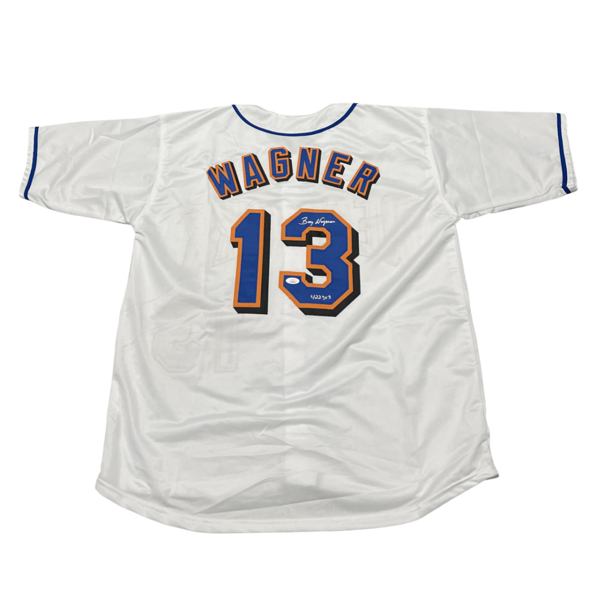 Billy Wagner Signed New York Mets Custom White Jersey w/ 422 SVS JSA COA