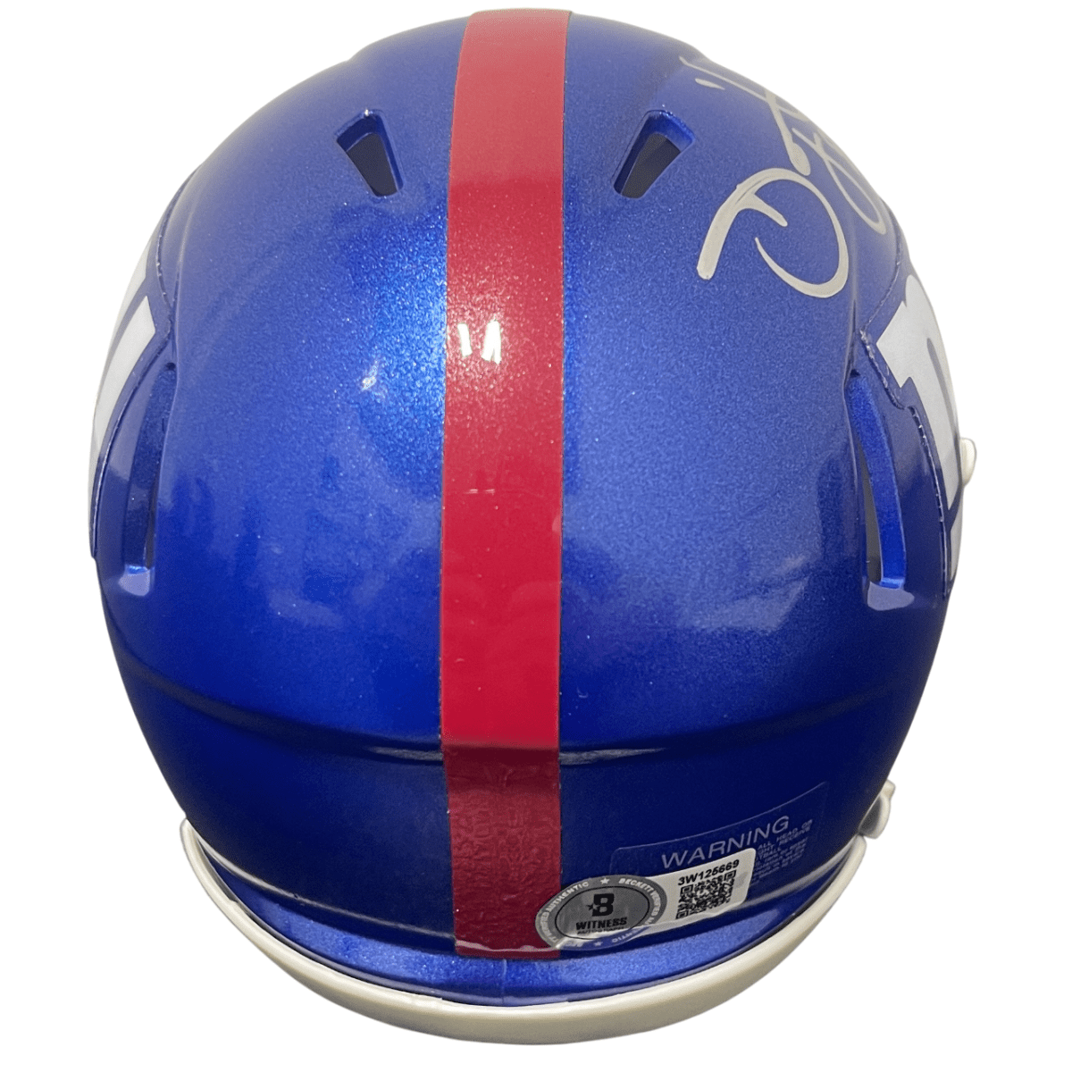 David Tyree Signed New York Giants Speed Mini Helmet Beckett Witness BAS COA