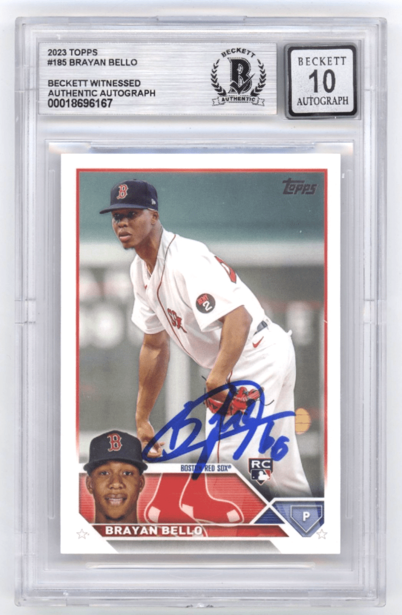 Brayan Bello 2023 Topps #185 Signed Rookie RC Beckett BGS 10 Auto Red Sox