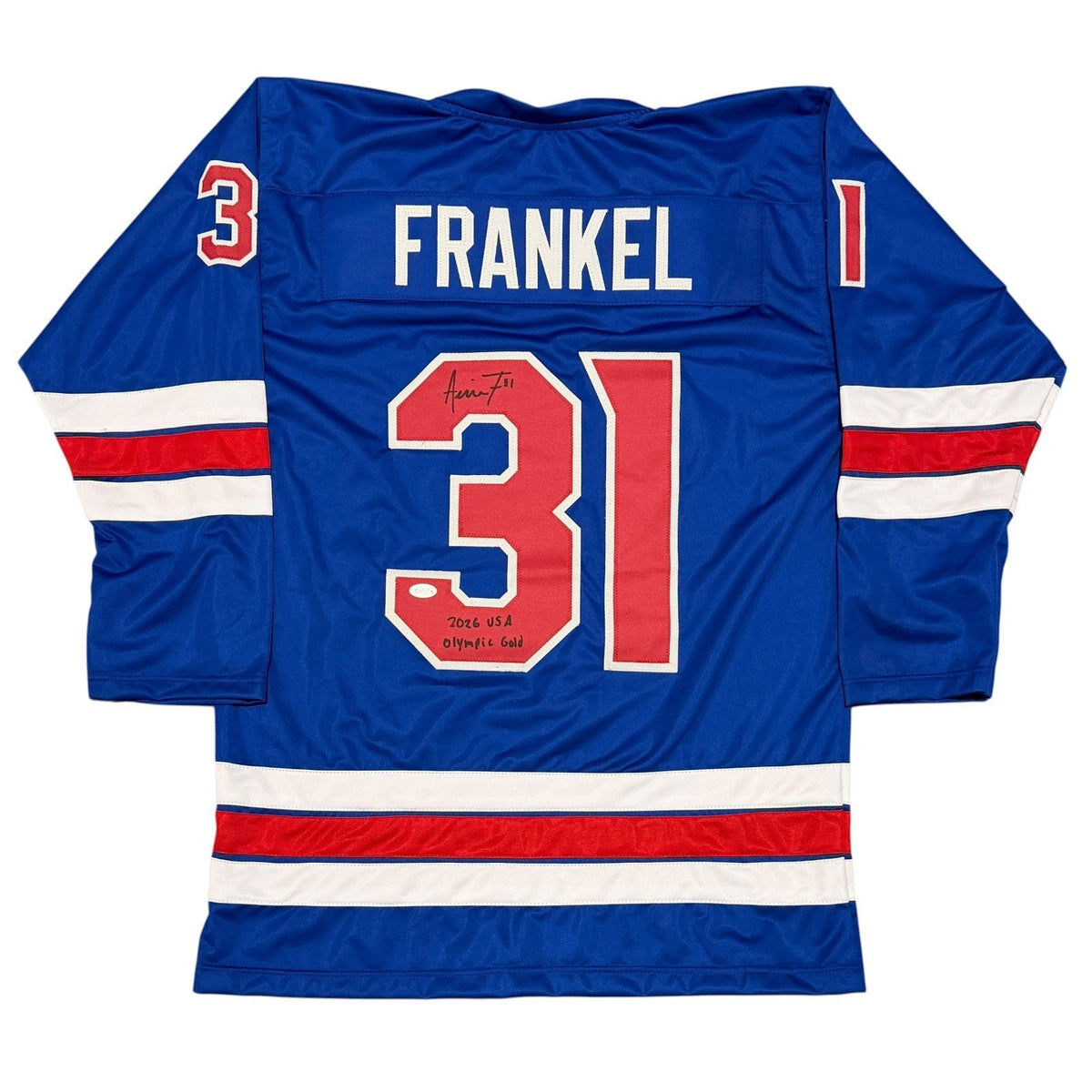 Aerin Frankel Signed USA Hockey Custom Jersey w/ 2026 USA Olympic Gold JSA W COA