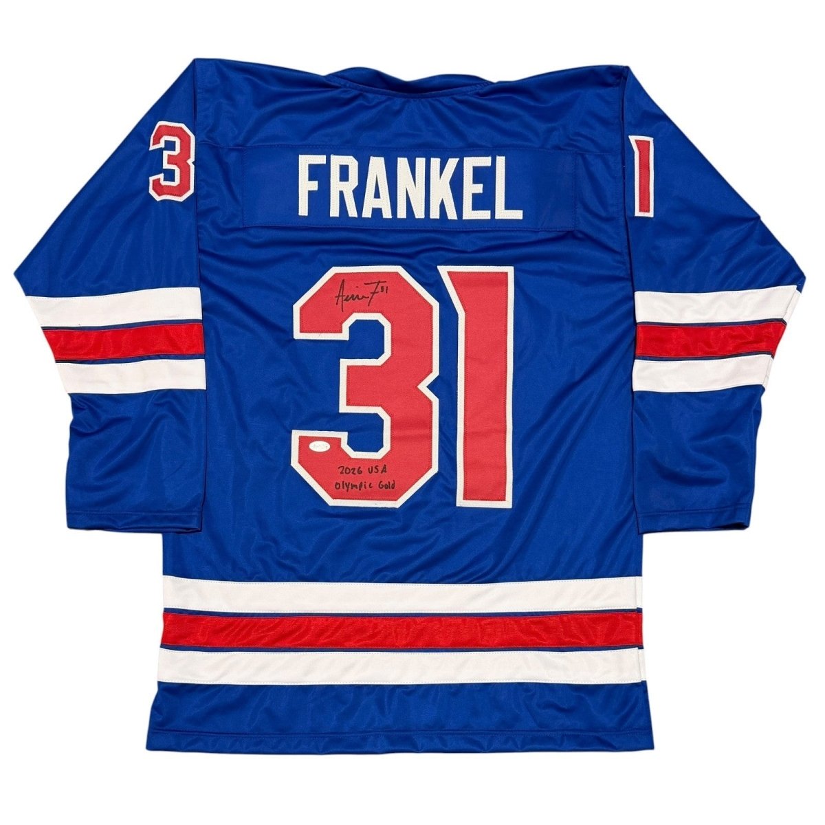 Aerin Frankel Signed USA Hockey Custom Jersey w/ 2026 USA Olympic Gold JSA W COA