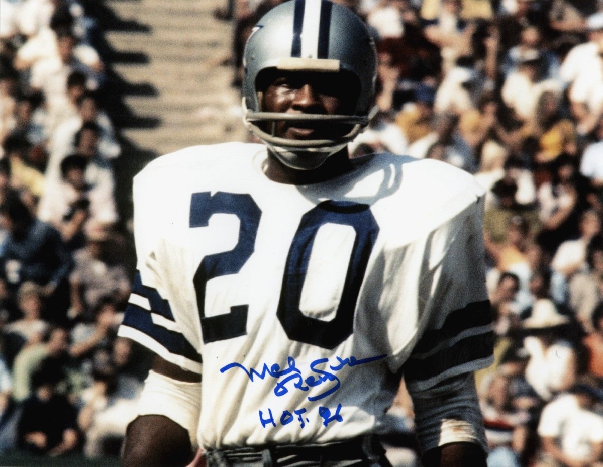 Mel Renfro Signed Autographed Dallas Cowboys 8x10 Photo w/ HOF 96 LSCM COA #4