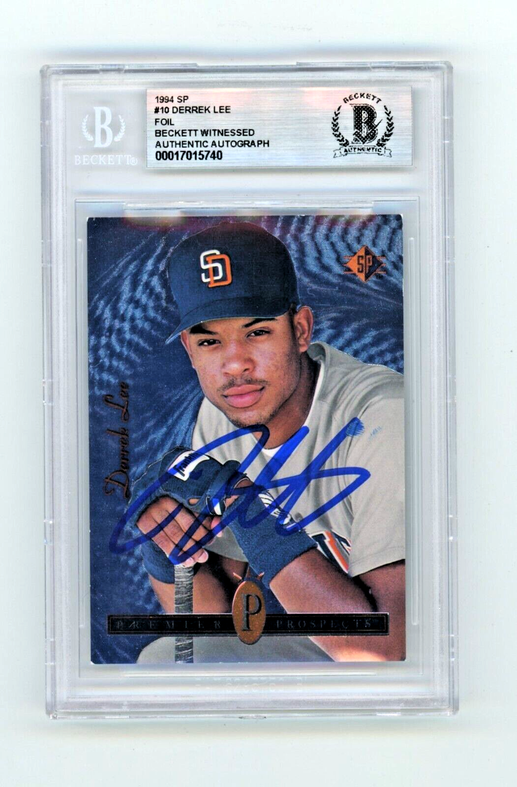Derrek Lee 1994 Upper Deck SP Foil #10 Rookie RC Signed Beckett BAS BGS Auto