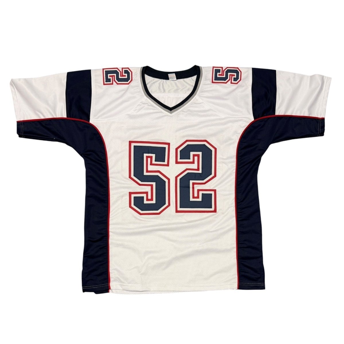 Ted Johnson Signed Patriots Custom Jersey w/ 3x SB Champ JSA Witness COA