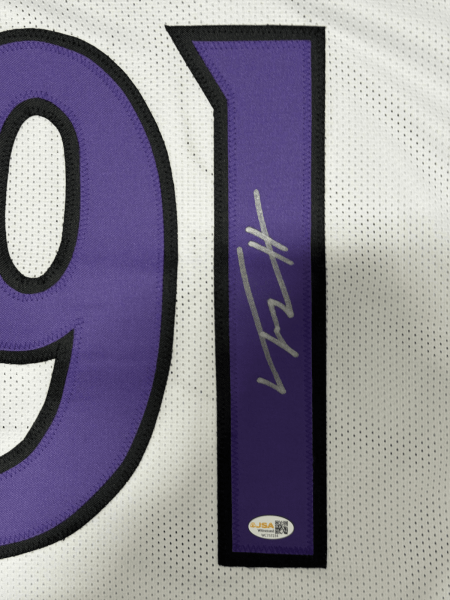 Trey Hendrickson Signed Baltimore Ravens Custom Jersey JSA Witness COA