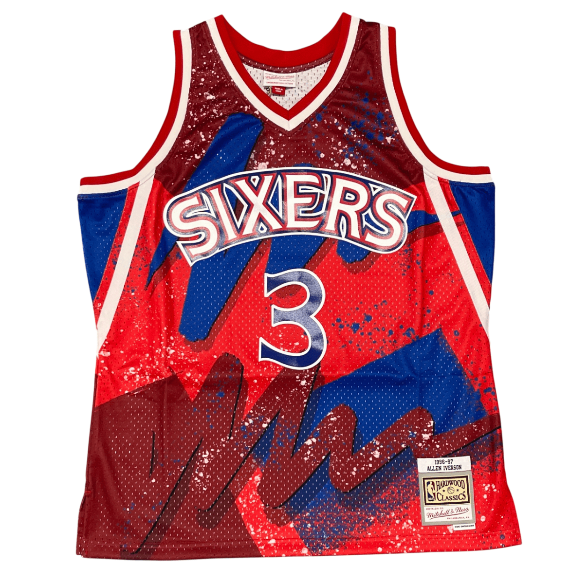 Allen Iverson Signed 76ers Mitchell &amp; Ness Hyper Hoops Jersey Beckett BAS COA