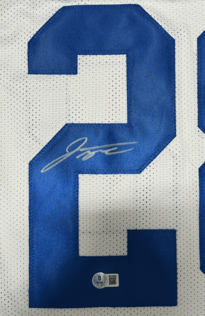 Jonathan Taylor Signed Indianapolis Colts Custom Jersey Beckett Witness BAS COA
