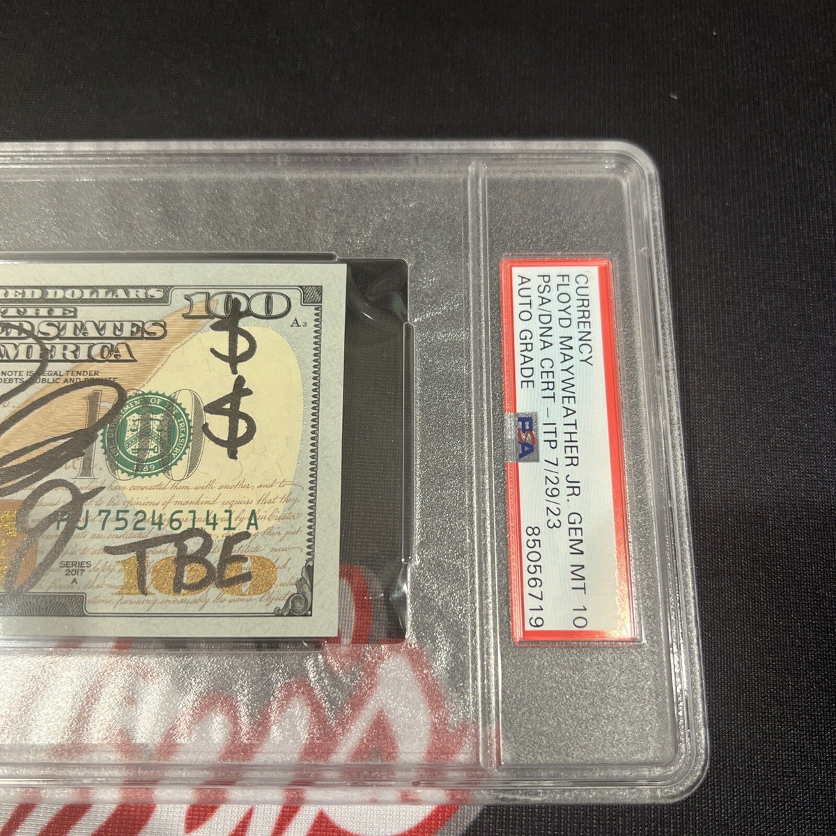 Floyd Mayweather Jr Signed $100 Bill US Currency x4 Inscriptions PSA 10 Auto L