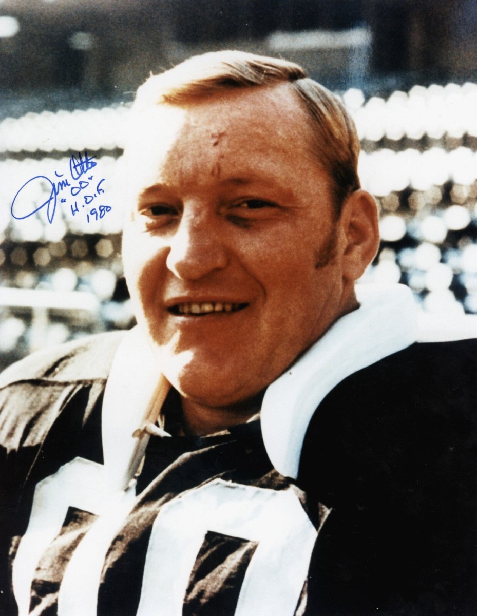 Jim Otto Signed Autographed Oakland Raiders 8x10 Photo w/ HOF 1980 LSCM COA