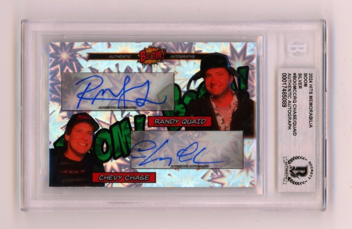 Chevy Chase Randy Quaid 2024 Hits Mem BOOM Silver /10 Signed BGS BAS Auto